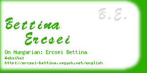 bettina ercsei business card